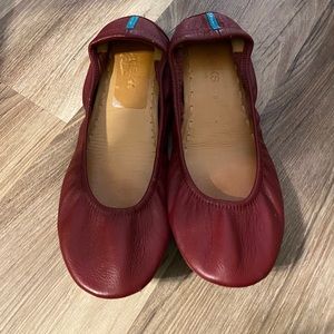 Tieks Burgundy Flats size 8